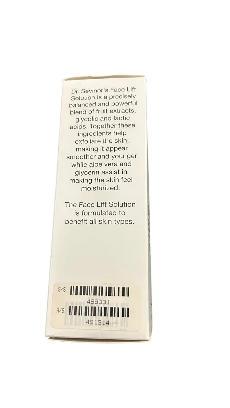 Dr. Sevinor SkinCare Solutions Face Lift Solution 8 fl oz New Sealed